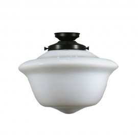 Lighting Inspiration-Victorian 9" / 12" School House Opal Gloss Batten Fix - Chrome 